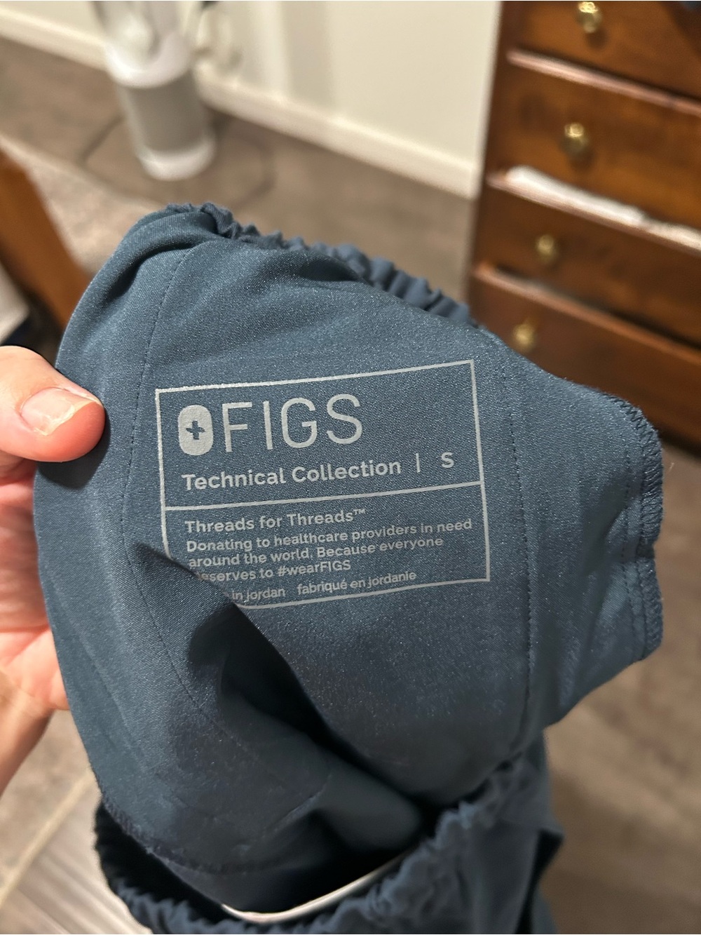 Figs Technical Collection Scrub Pants in Dark Harbor - Picture 3 of 3